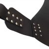 rivets and details on tied tight sex sling